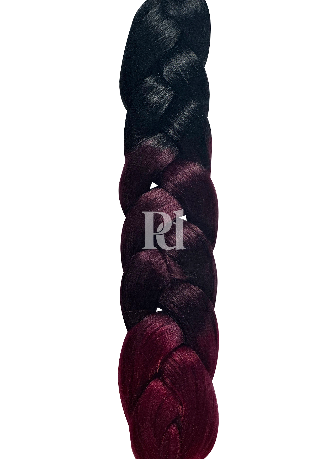 3 tone ombre braiding hair - black/burgundy/red