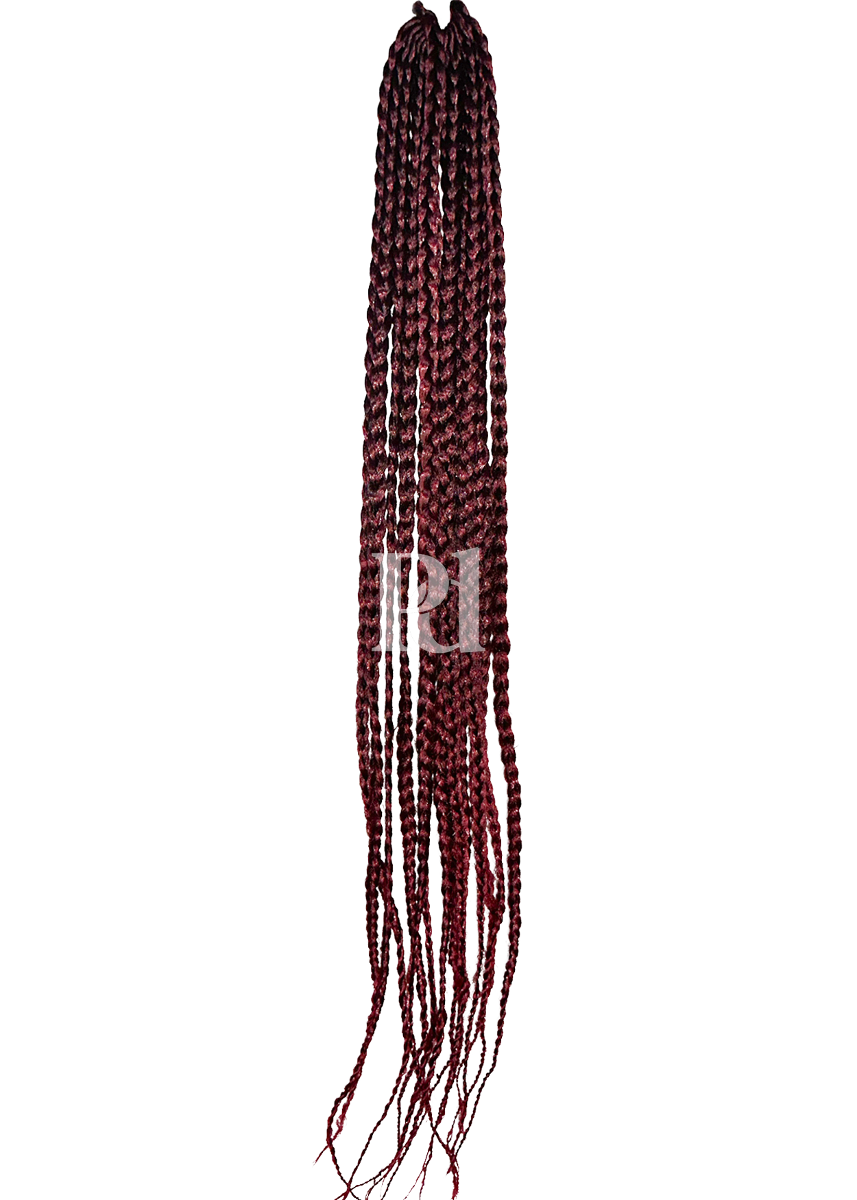 crochet box braids - burgundy/red ombre