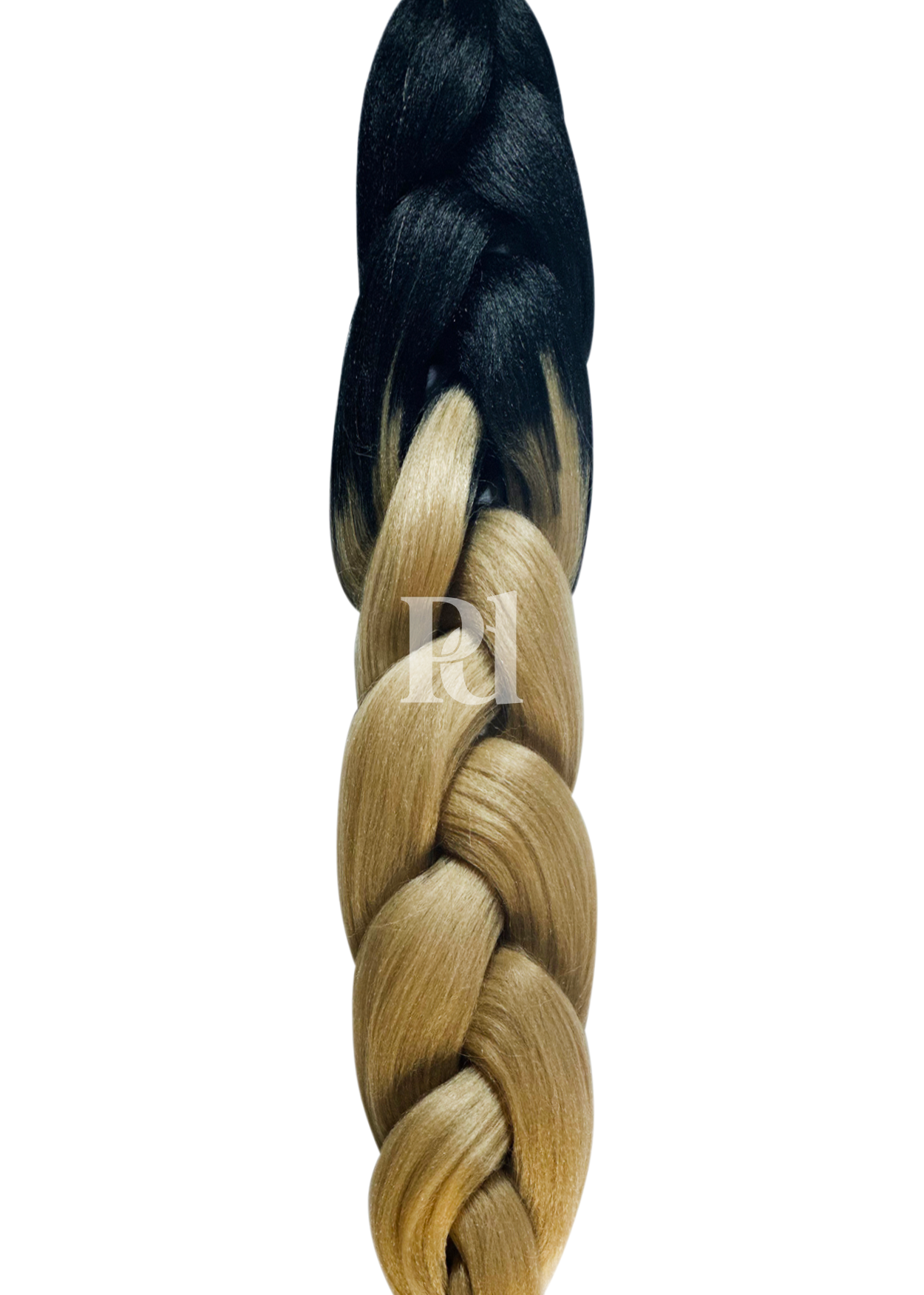 2 tone ombre braiding hair - black/blonde