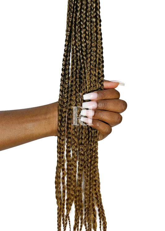 crochet box braids - brown/blonde ombre