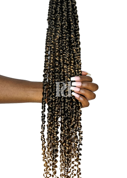 crochet passion twists - brown/blonde ombre